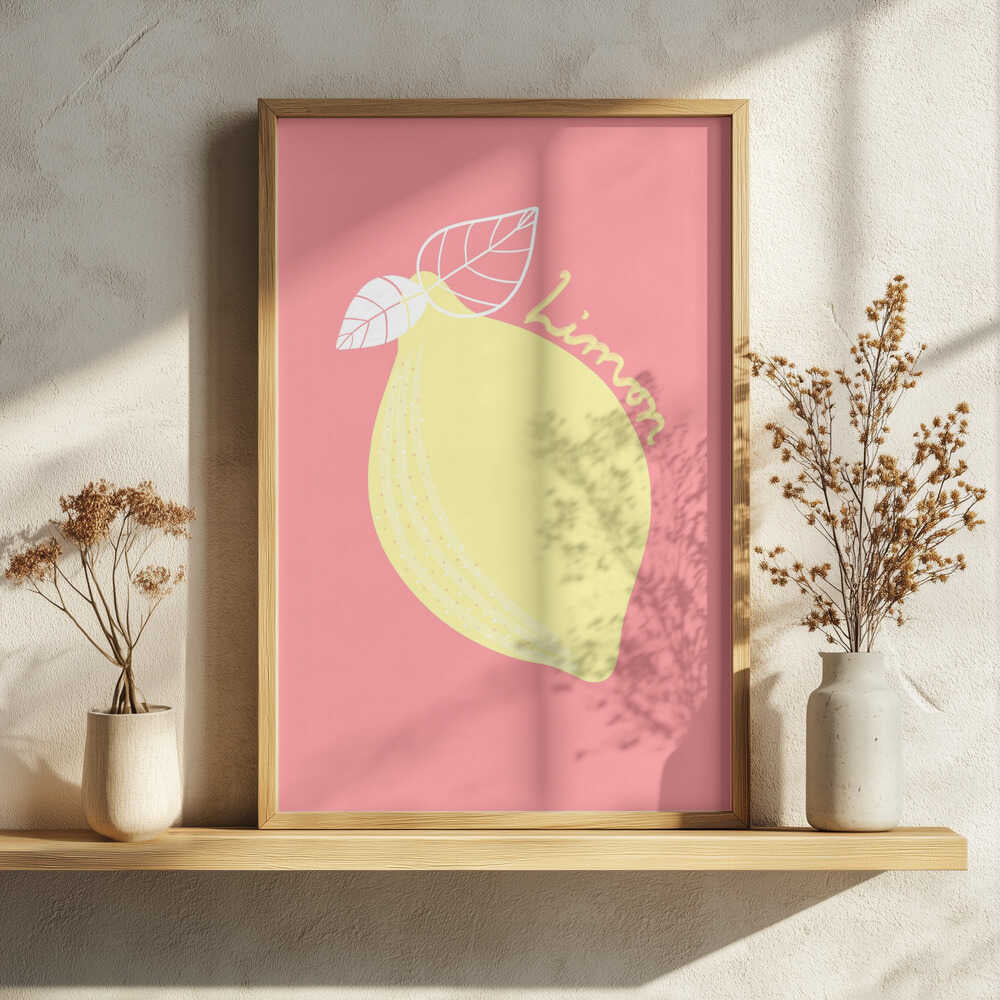Lemon Delight Art Print UK — Abstract Vibrant Wall Art — Kitchen — Wall It All Prints
