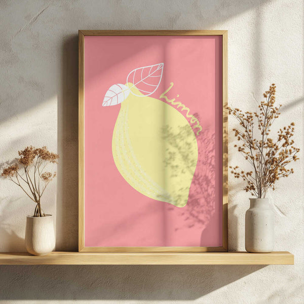 Lemon Delight Art Print UK — Abstract Vibrant Wall Art — Kitchen — Wall It All Prints