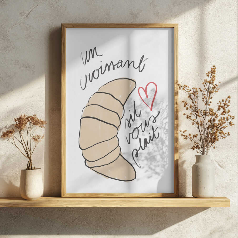 Un Croissant Art Print UK — Abstract Vibrant Wall Art — Kitchen — Wall It All Prints