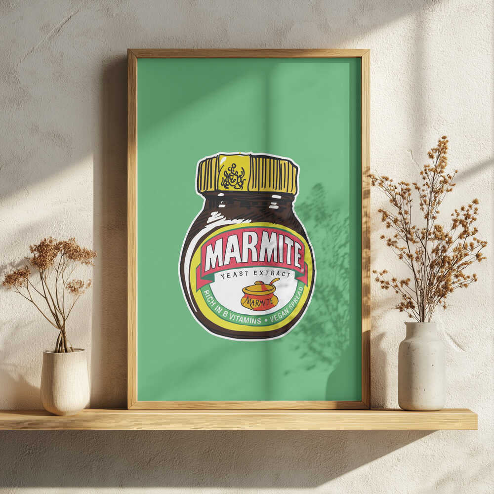 Green Graphic Spread Jar Art Print UK — Food Vibrant Wall Art — Kitchen — Wall It All Prints