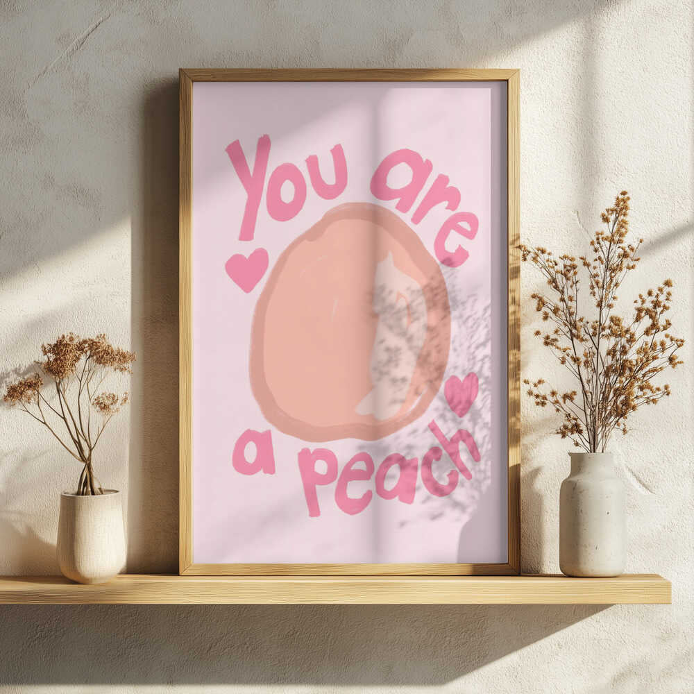 Sweet Peach Tribute Art Print UK — Abstract Vibrant Wall Art — Kitchen — Wall It All Prints