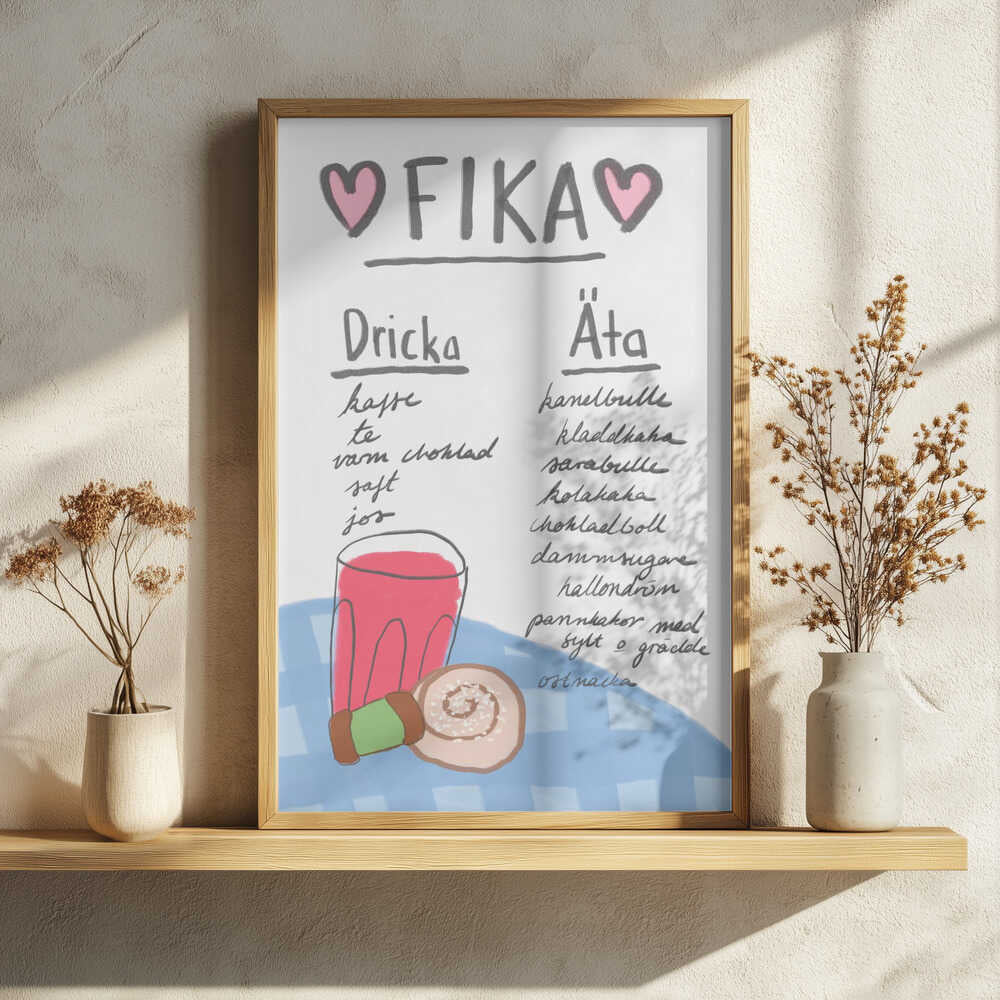 Swedish Fika Treats Art Print UK — Abstract Warm Wall Art — Kitchen — Wall It All Prints