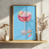 Vibrant Pink Cocktail
