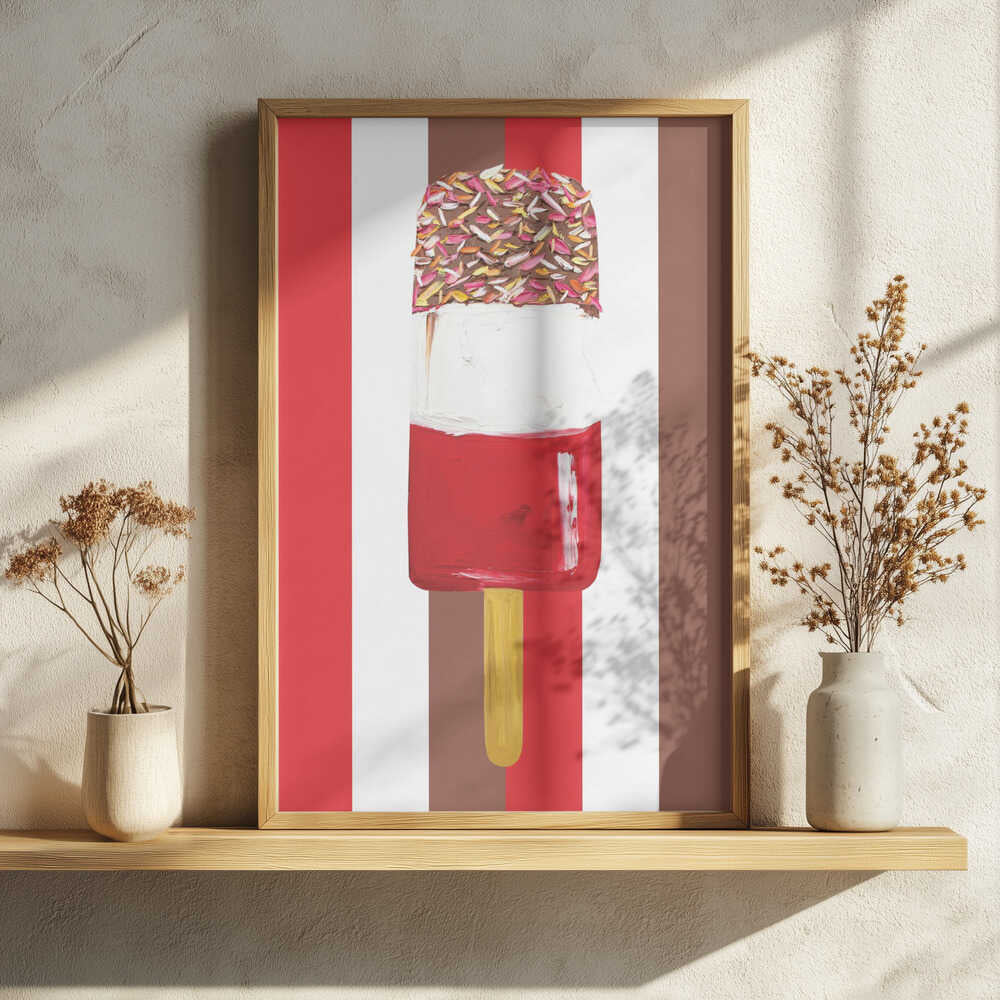 Layered Popsicle With Sprinkles Art Print UK — Food Vibrant Wall Art — Kitchen — Wall It All Prints