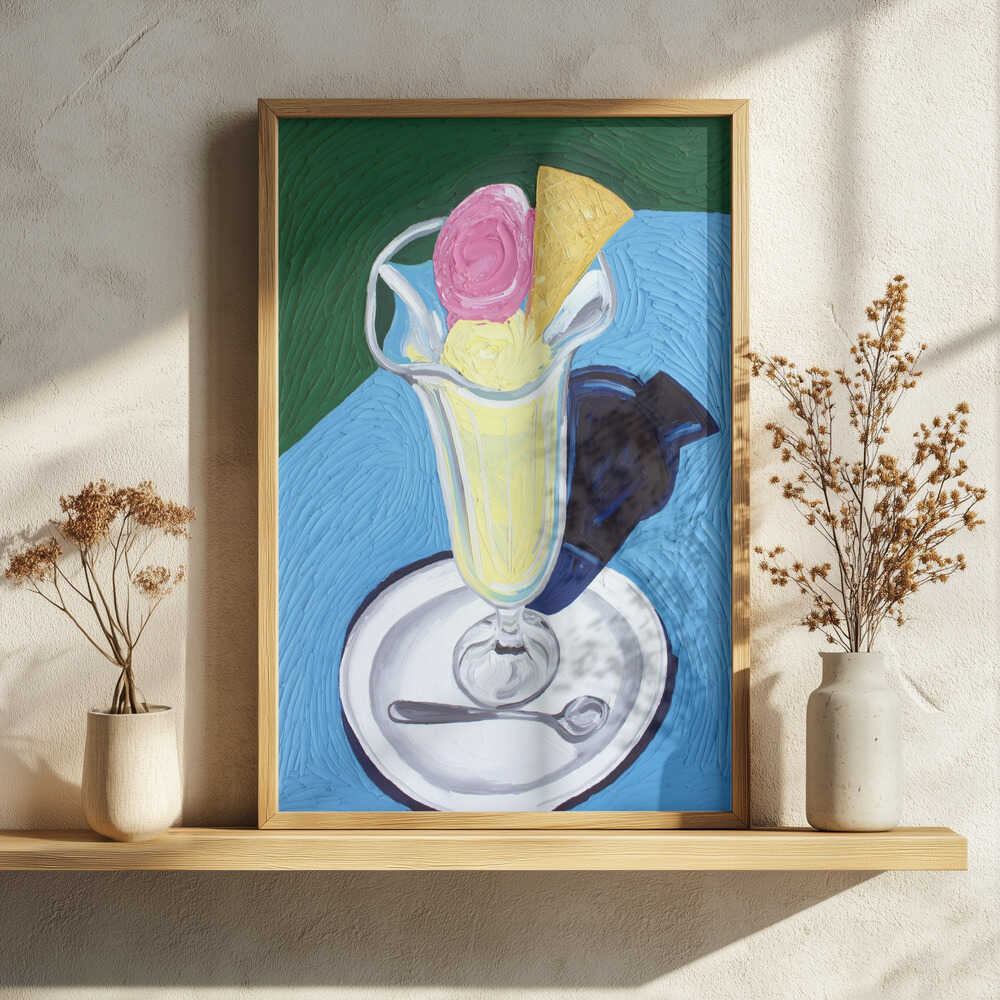 Vibrant Ice Cream Sundae Art Print UK — Food Vibrant Wall Art — Kitchen — Wall It All Prints