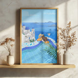 Summer in Greece Art Print UK — Portrait Vibrant Wall Art — Kitchen — Wall It All Prints