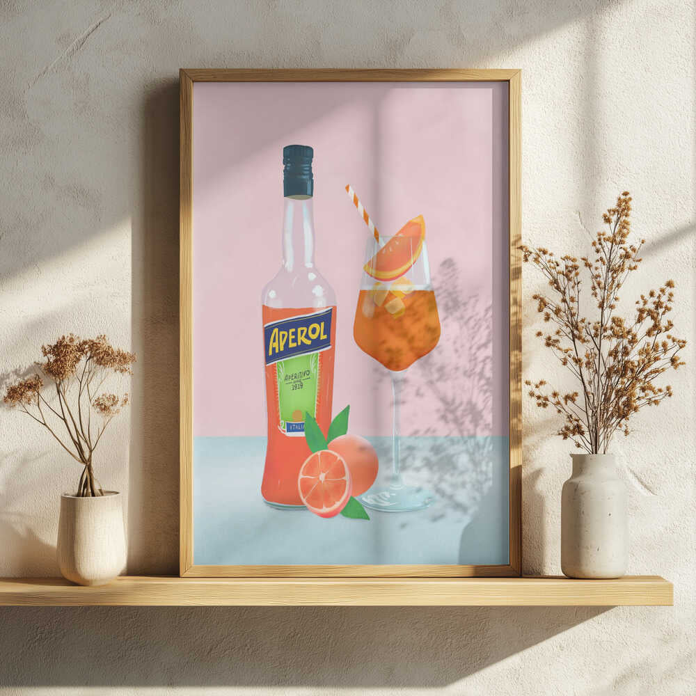 Aperol Spritz Art Print UK — Japanese Fresh Wall Art — Kitchen — Wall It All Prints