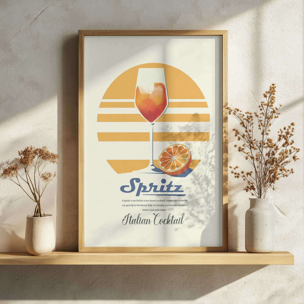 Spritz Italian Cocktail Art Print UK — Food Calm Wall Art — Kitchen — Wall It All Prints
