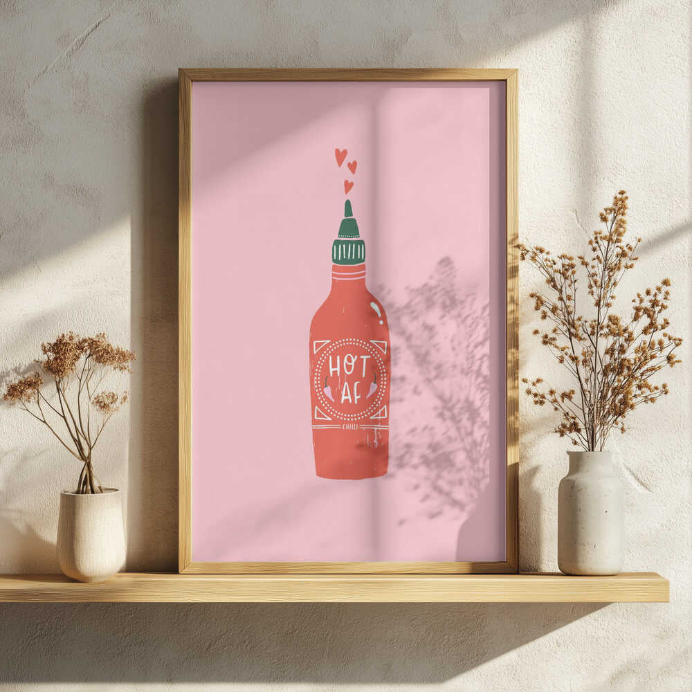 Hot Sauce Love Art Print UK — Japanese Vibrant Wall Art — Kitchen — Wall It All Prints