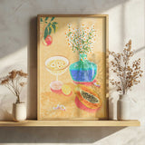 Summer Day Vibes Art Print UK — Botanical Vibrant Wall Art — Kitchen — Wall It All Prints