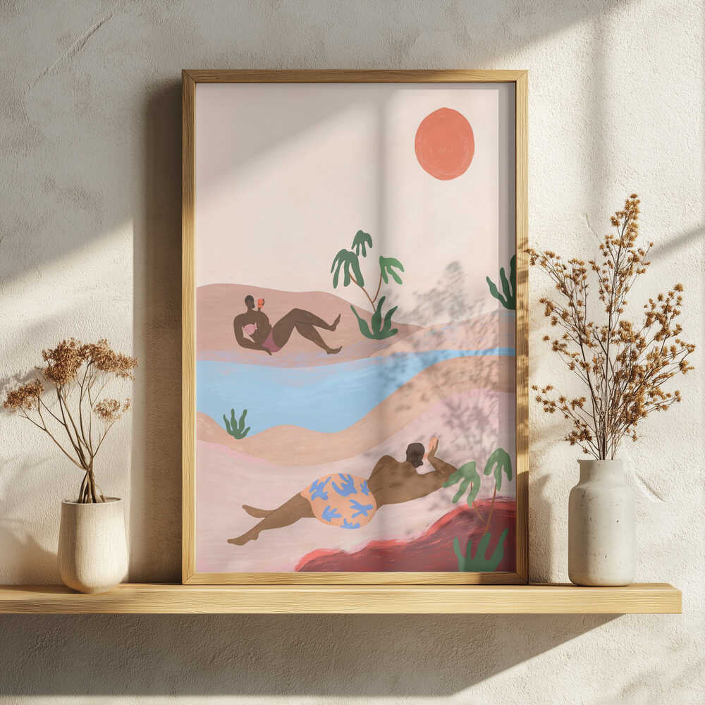 Beach Please Art Print UK — Botanical Vibrant Wall Art — Kitchen — Wall It All Prints