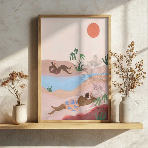 Beach Please Art Print UK — Botanical Vibrant Wall Art — Kitchen — Wall It All Prints