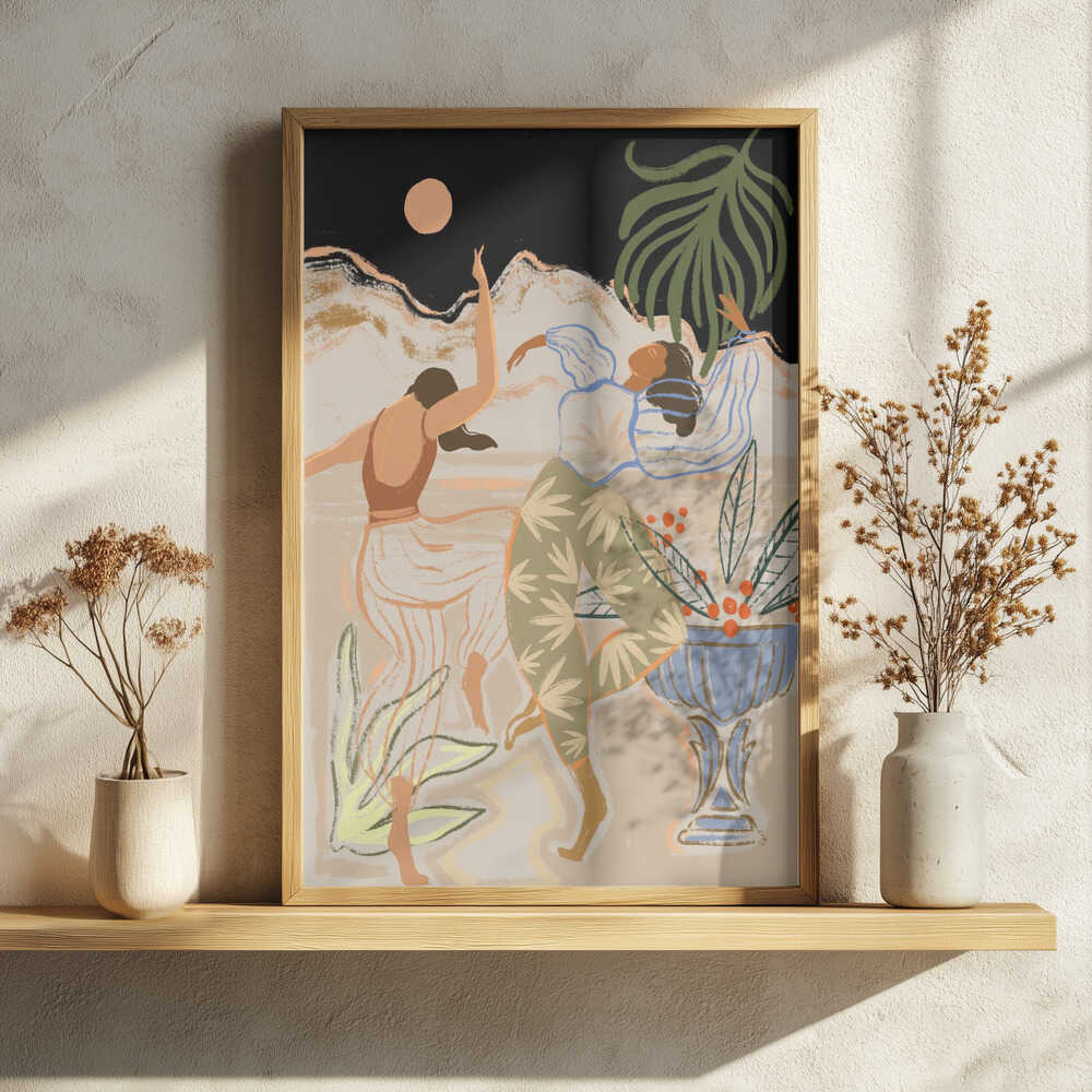 Moonlightdance Art Print UK — Botanical Vibrant Wall Art — Living Room — Wall It All Prints