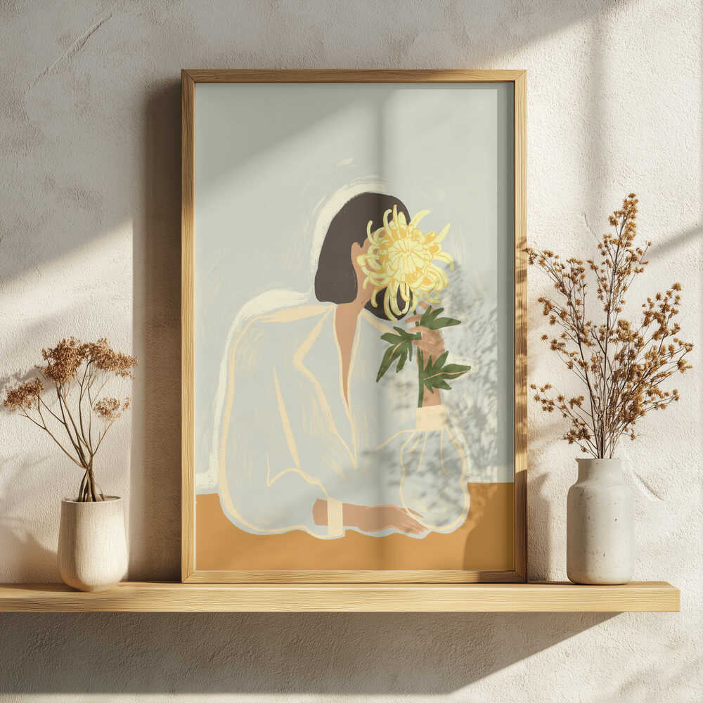 Thecrysanthemum Art Print UK — Botanical Vibrant Wall Art — Living Room — Wall It All Prints