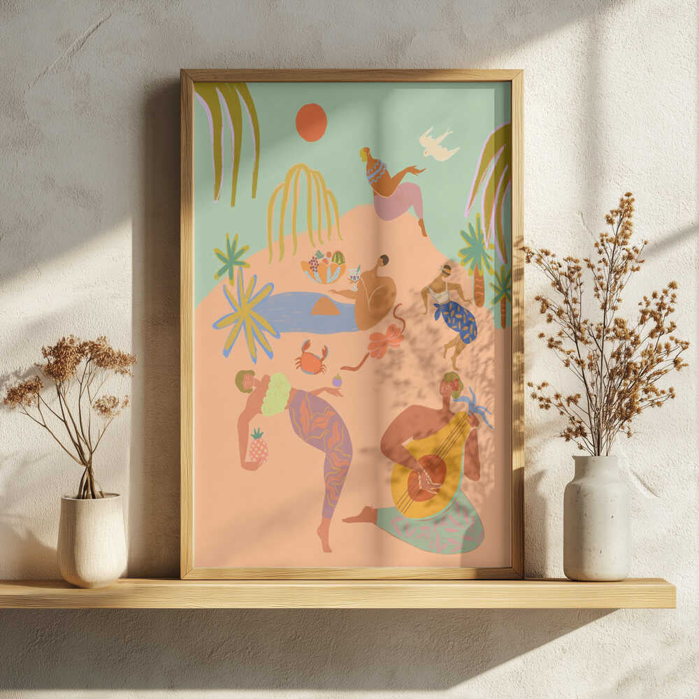 Vacation Art Print UK — Landscape Vibrant Wall Art — Kitchen — Wall It All Prints