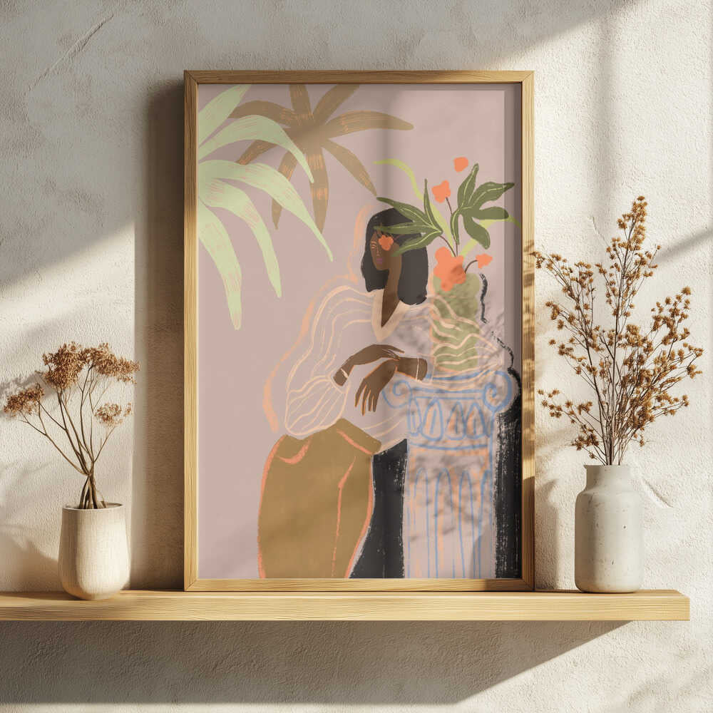 Waiting Art Print UK — Botanical Vibrant Wall Art — Living Room — Wall It All Prints