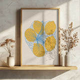 Five Lemons In a Net Bag Art Print UK — Food Vibrant Wall Art — Kitchen — Wall It All Prints