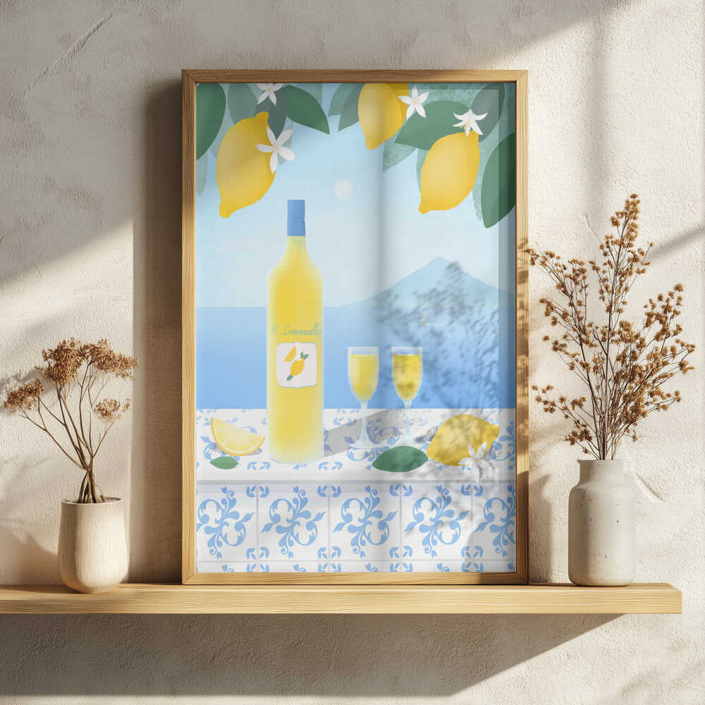 Limoncello Art Print UK — Botanical Vibrant Wall Art — Kitchen — Wall It All Prints