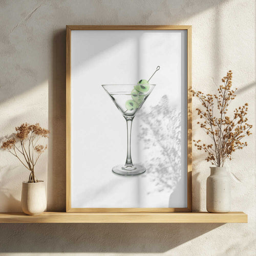 Alien Martini Cocktail Art Print UK — Landscape Vibrant Wall Art — Kitchen — Wall It All Prints