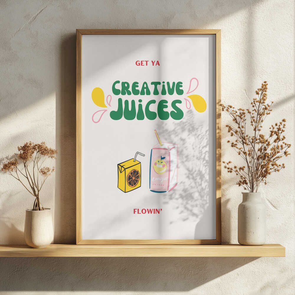 Creative Juices Flowing Art Print UK — Abstract Vibrant Wall Art — Kitchen — Wall It All Prints