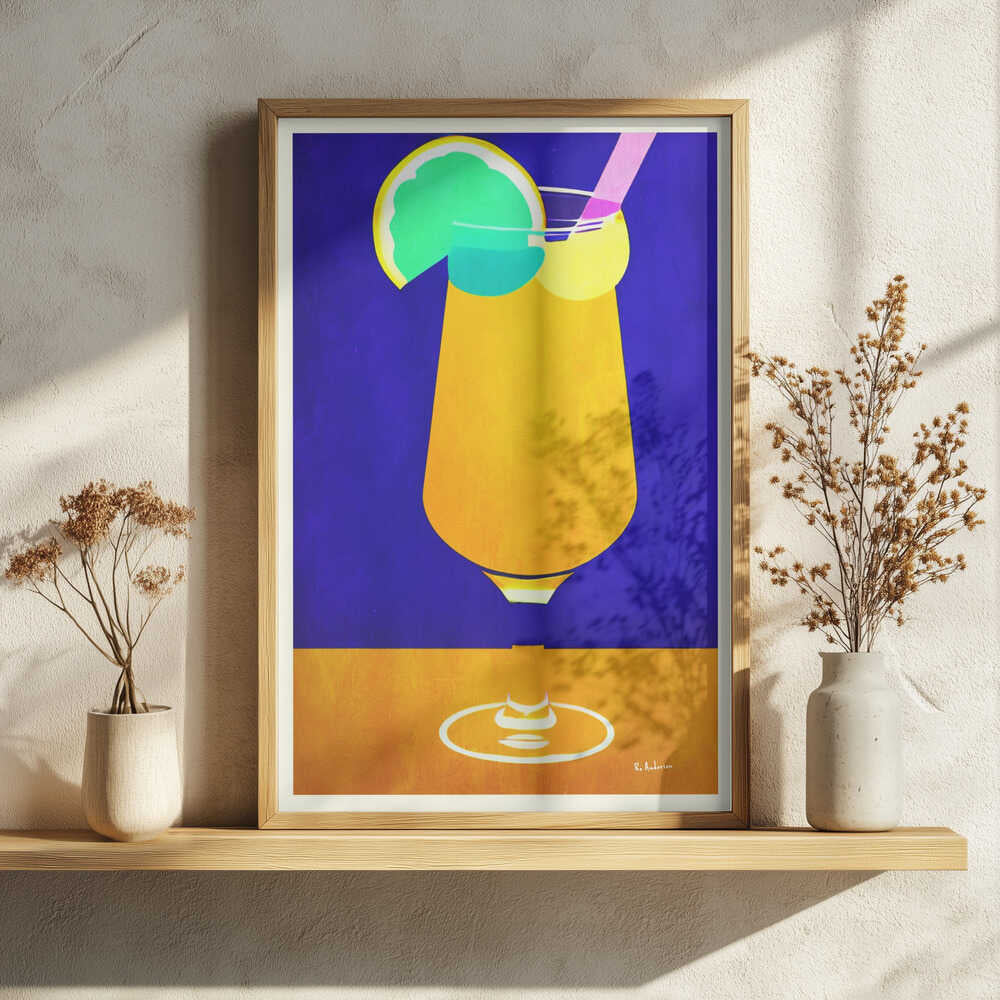 Vibrant Summer Cocktail Art Print UK — Food Vibrant Wall Art — Kitchen — Wall It All Prints