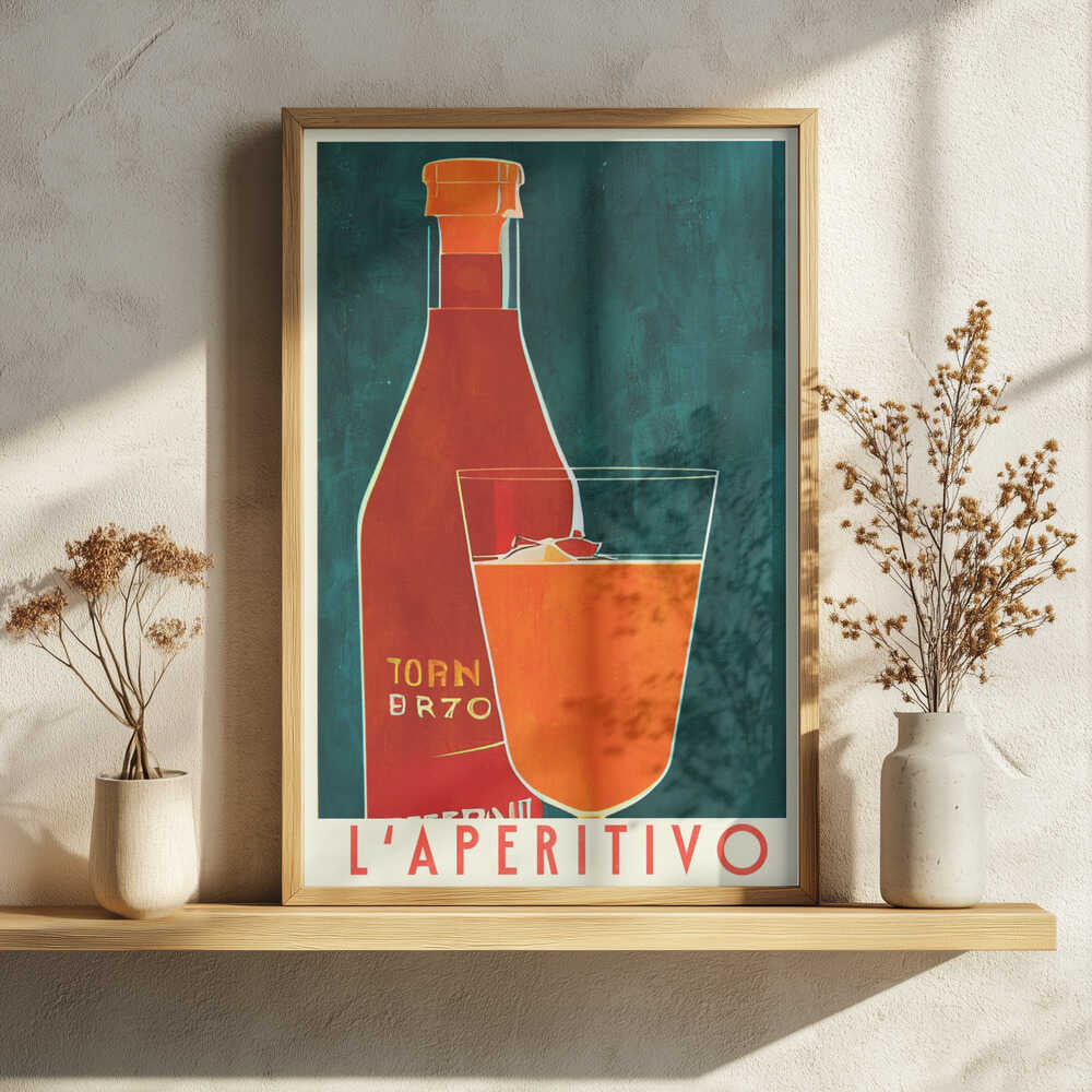 Vintage Italian Aperitivo Art Print UK — Food Vibrant Wall Art — Kitchen — Wall It All Prints