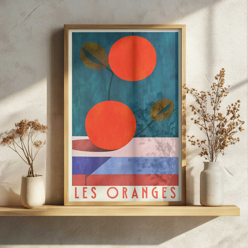 Vibrant Orange Still Life Art Print UK — Food Vibrant Wall Art — Kitchen — Wall It All Prints