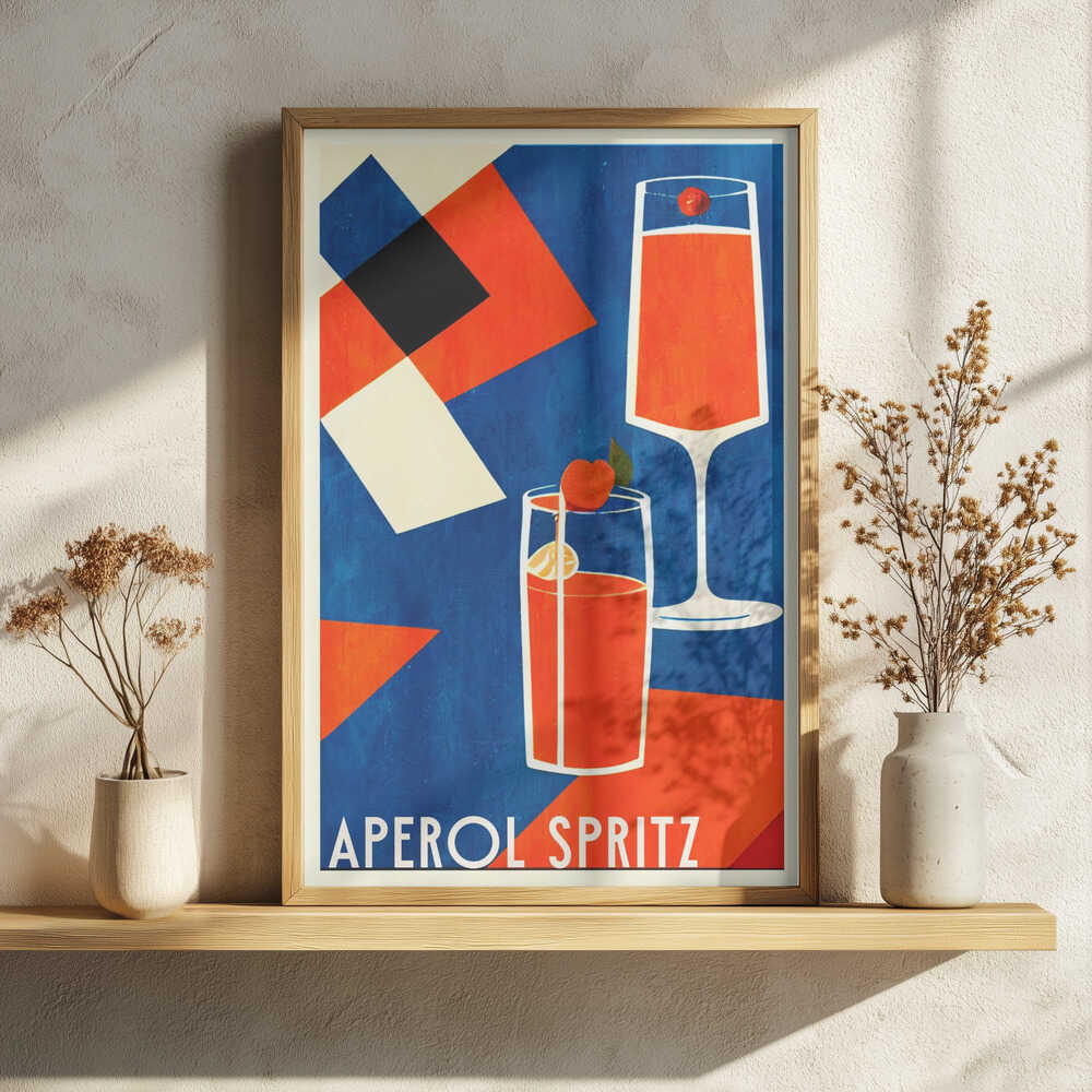 Orange Spritz Cocktails Art Print UK — Food Vibrant Wall Art — Kitchen — Wall It All Prints