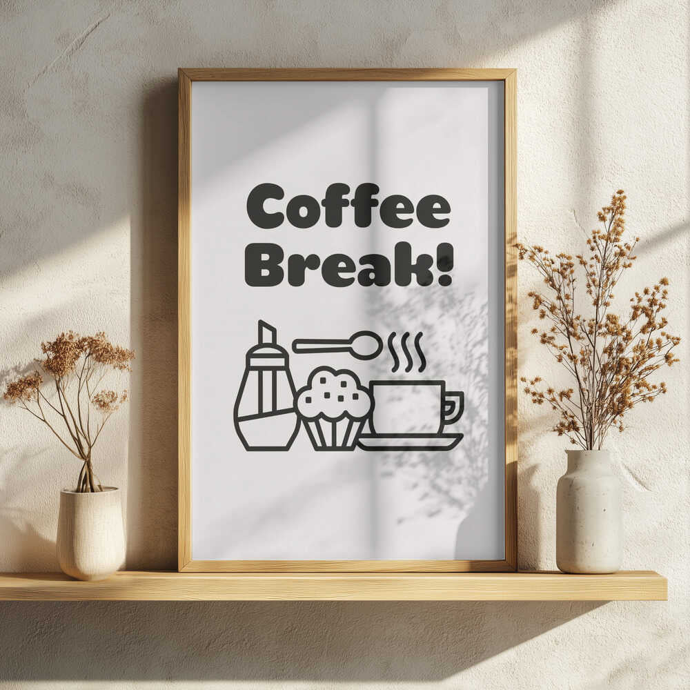 Coffee Break Sweet Treat Art Print UK — Abstract Vibrant Wall Art — Kitchen — Wall It All Prints