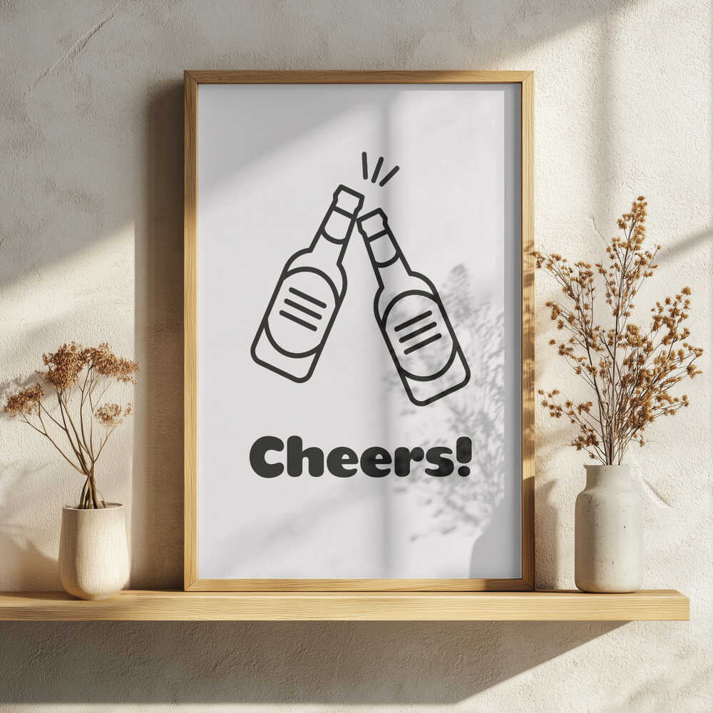 Cheers Beer Toast Art Print UK — Food Vibrant Wall Art — Kitchen — Wall It All Prints