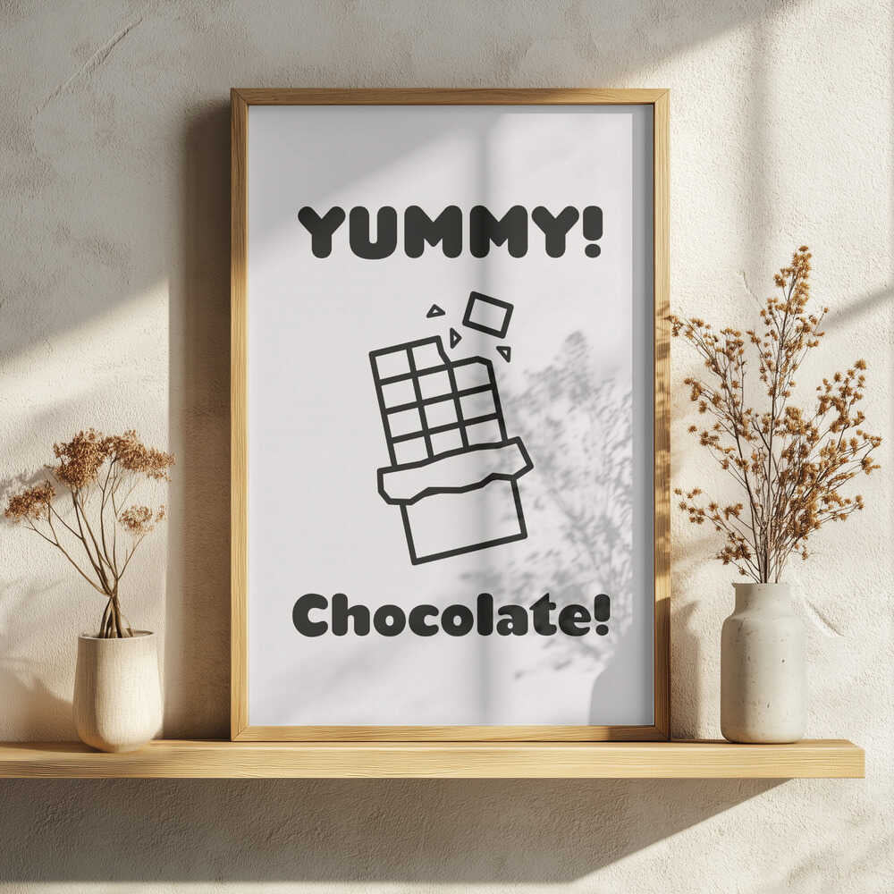 Yummy Chocolate Bar Art Print UK — Abstract Vibrant Wall Art — Kitchen — Wall It All Prints