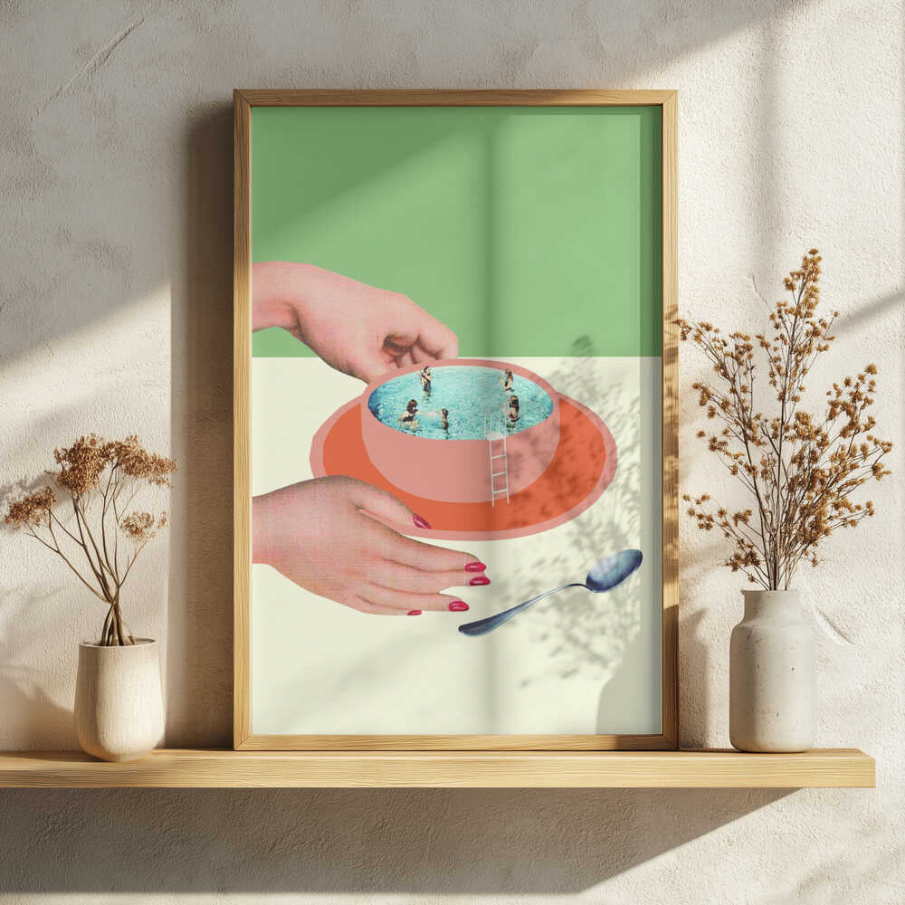 Surreal Pool in a Bowl Art Print UK — Food Fresh Wall Art — Kitchen — Wall It All Prints