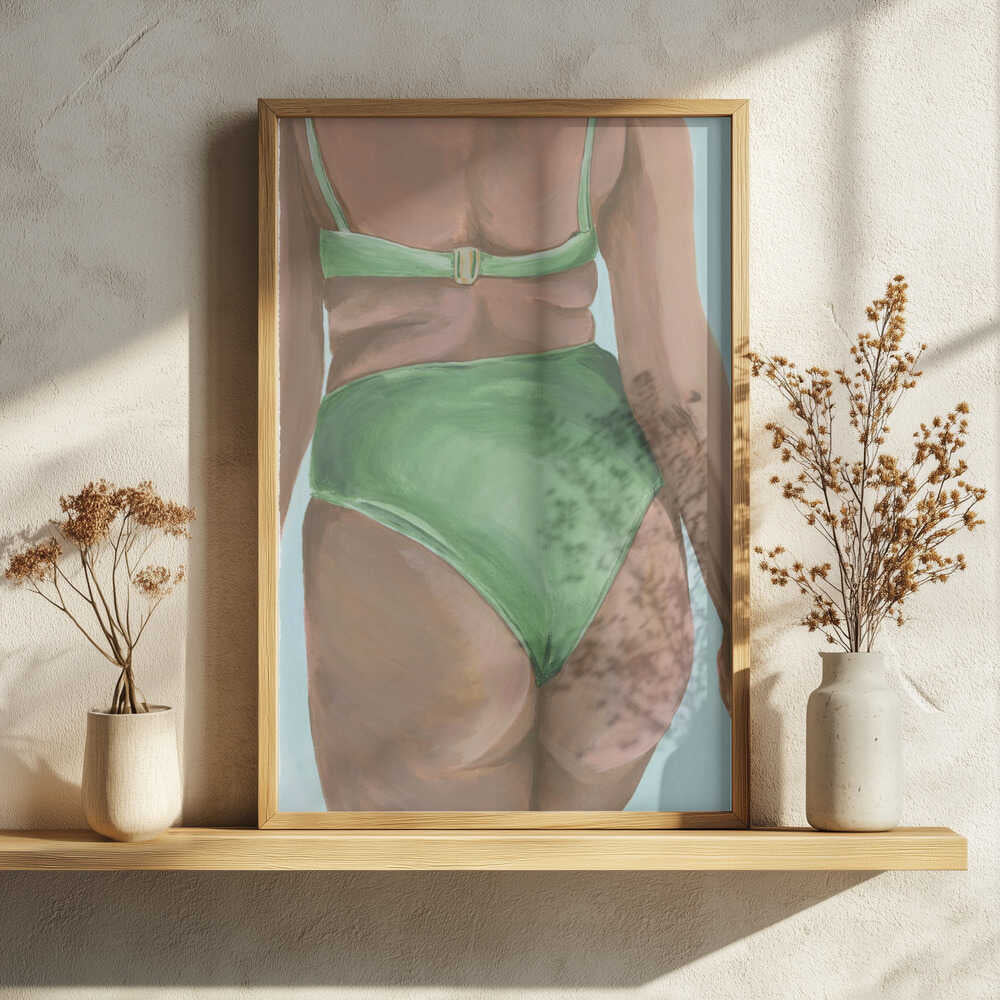 Confident In Green Art Print UK — Animal Fresh Wall Art — Living Room — Wall It All Prints