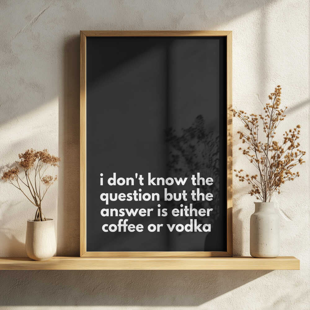 Coffee or Vodka Dilemma Art Print UK — Abstract Vibrant Wall Art — Kitchen — Wall It All Prints
