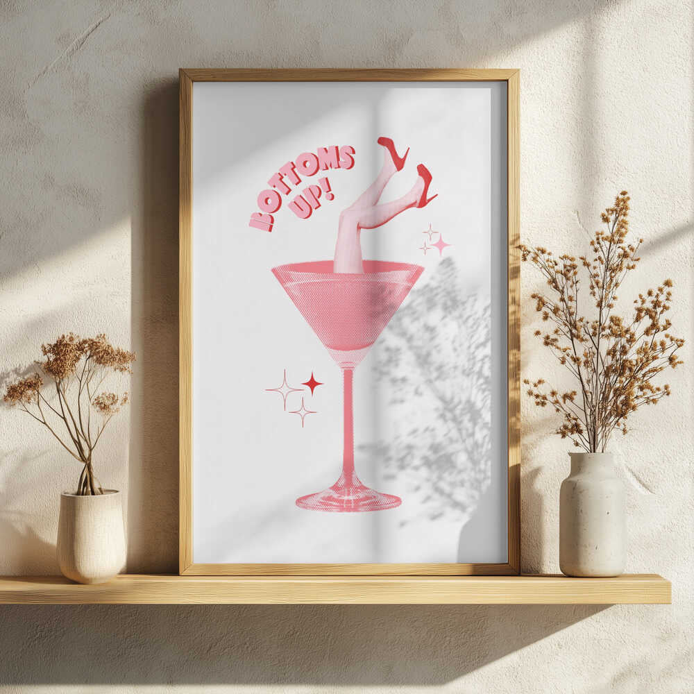 Martini Mischief Art Print UK — Abstract Vibrant Wall Art — Kitchen — Wall It All Prints