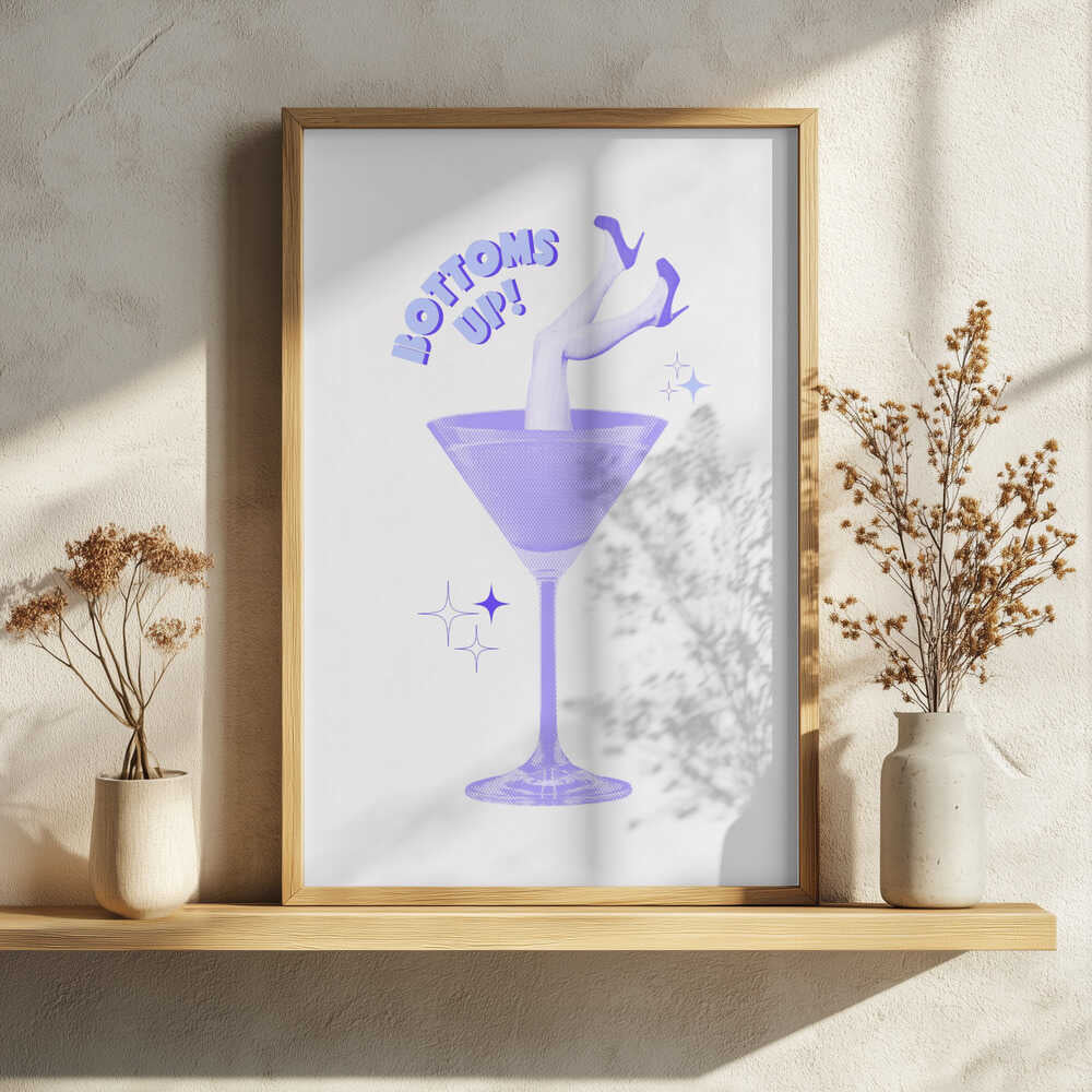 Cocktail Glam Dive Art Print UK — Abstract Vibrant Wall Art — Kitchen — Wall It All Prints