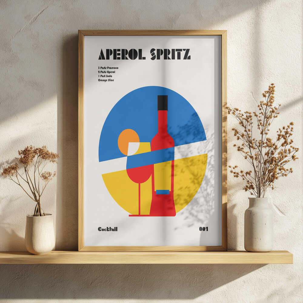 Bold Geometric Cocktail Recipe Art Print UK — Japanese Vibrant Wall Art — Kitchen — Wall It All Prints