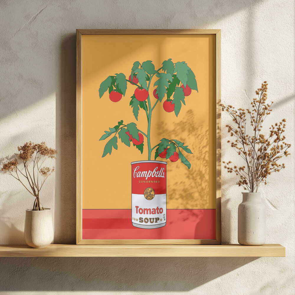 Vibrant Tomato Plant Art Print UK — Botanical Fresh Wall Art — Kitchen — Wall It All Prints