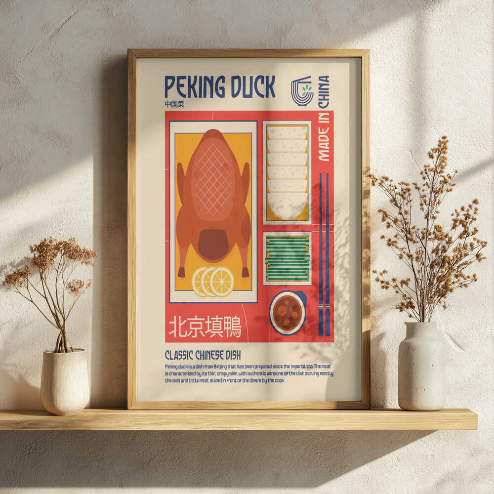 Classic Peking Duck Art Print UK — Japanese Vibrant Wall Art — Kitchen — Wall It All Prints