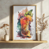 Vibrant Watercolor Cocktail
