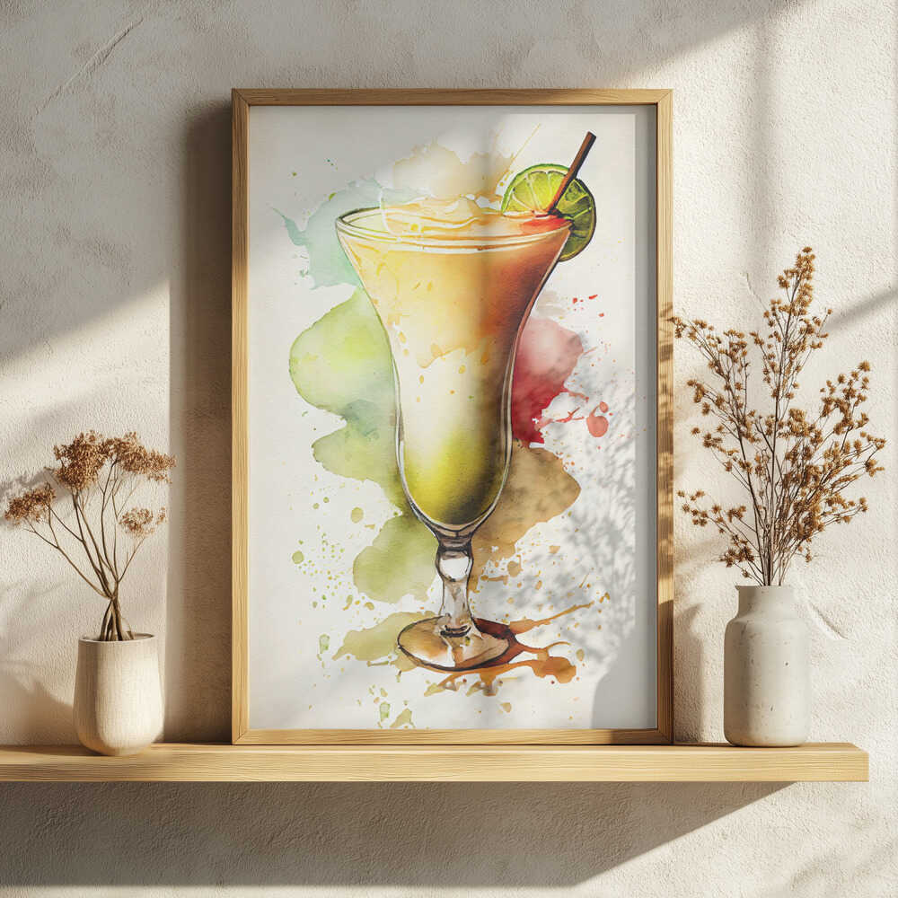 Drinks cocktail Art Print UK — Abstract Vibrant Wall Art — Kitchen — Wall It All Prints