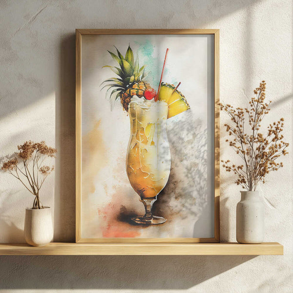 Watercolor Pina Colada