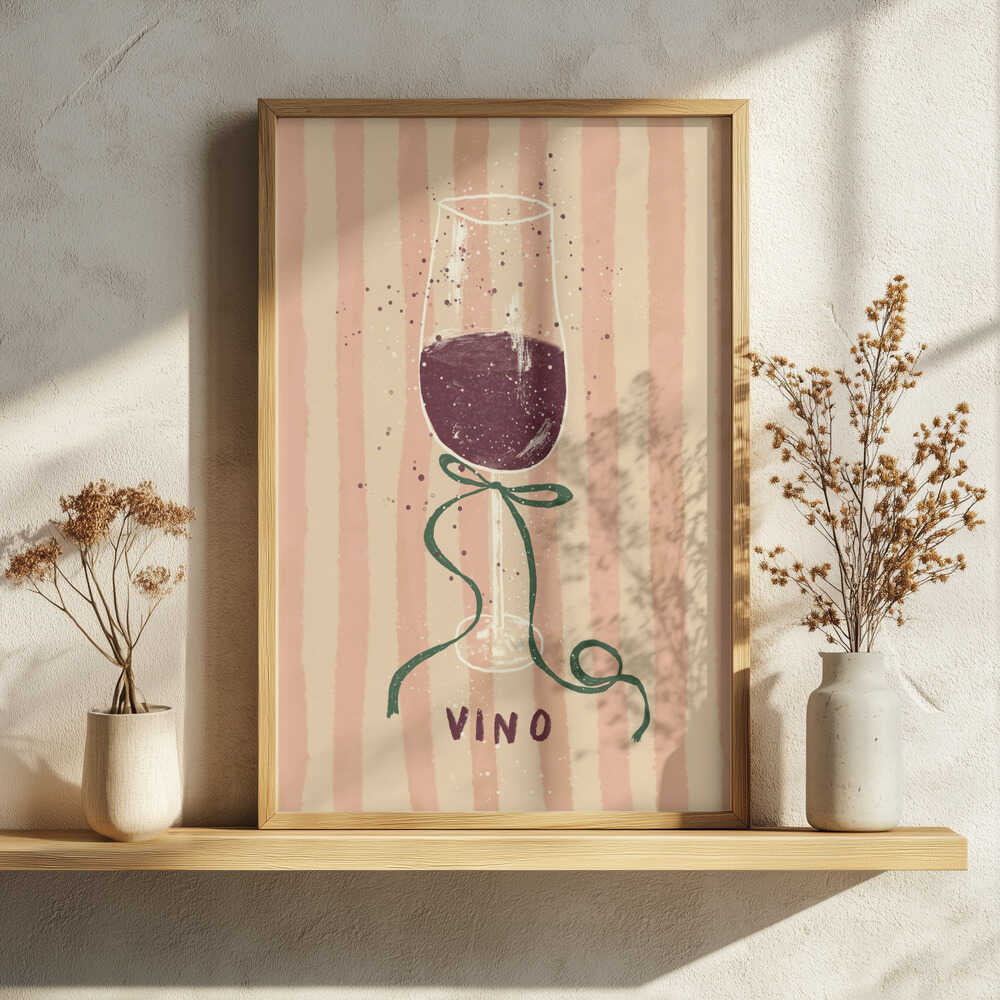 Elegant Vino Stripes Art Print UK — Abstract Calm Wall Art — Kitchen — Wall It All Prints