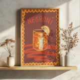 Classic Negroni Cocktail Art Print UK — Food Calm Wall Art — Kitchen — Wall It All Prints