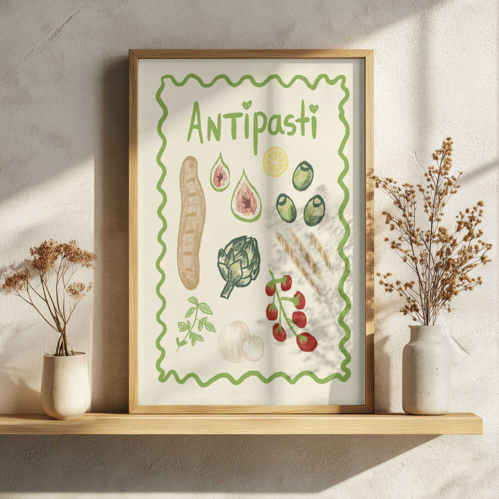 Fresh Italian Antipasti Art Print UK — Abstract Fresh Wall Art — Living Room — Wall It All Prints