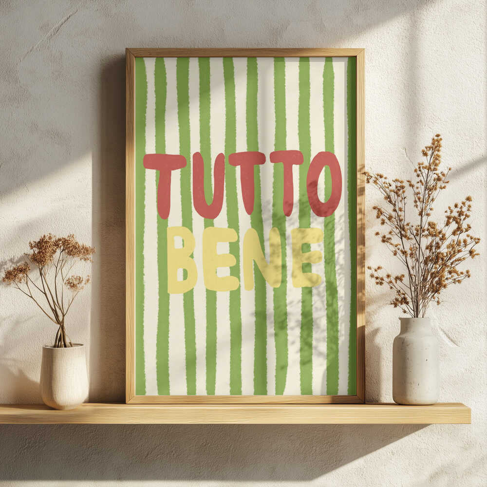 Tutto Bene All Good Art Print UK — Abstract Vibrant Wall Art — Living Room — Wall It All Prints