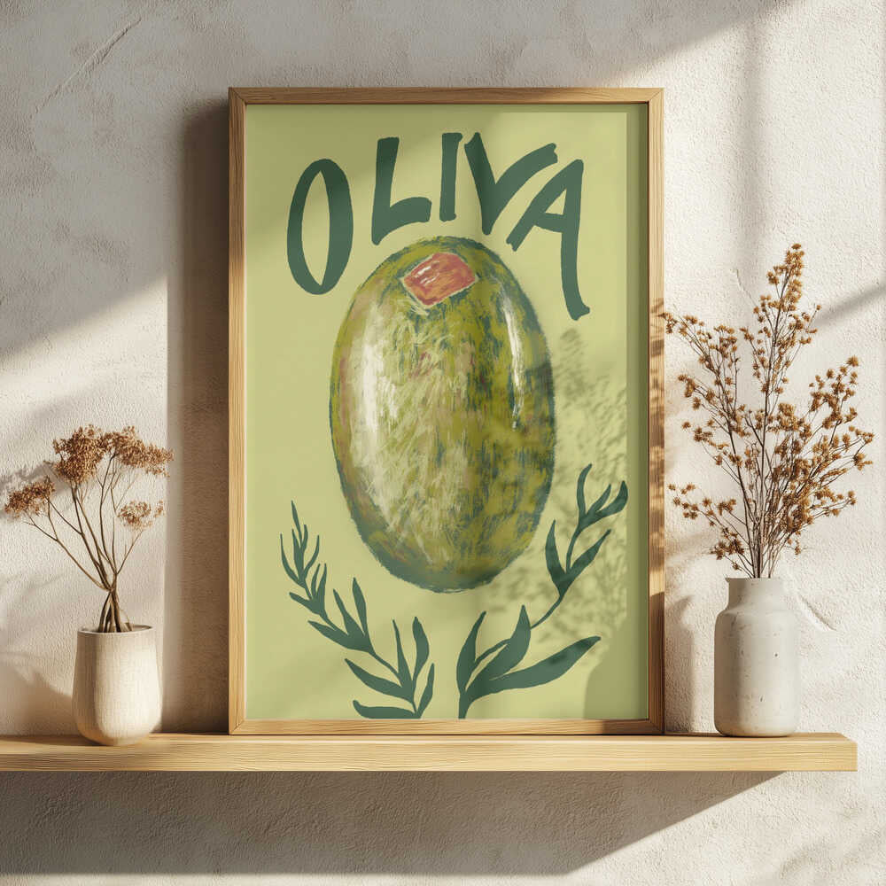 Delicious Stuffed Olive Art Print UK — Abstract Vibrant Wall Art — Kitchen — Wall It All Prints