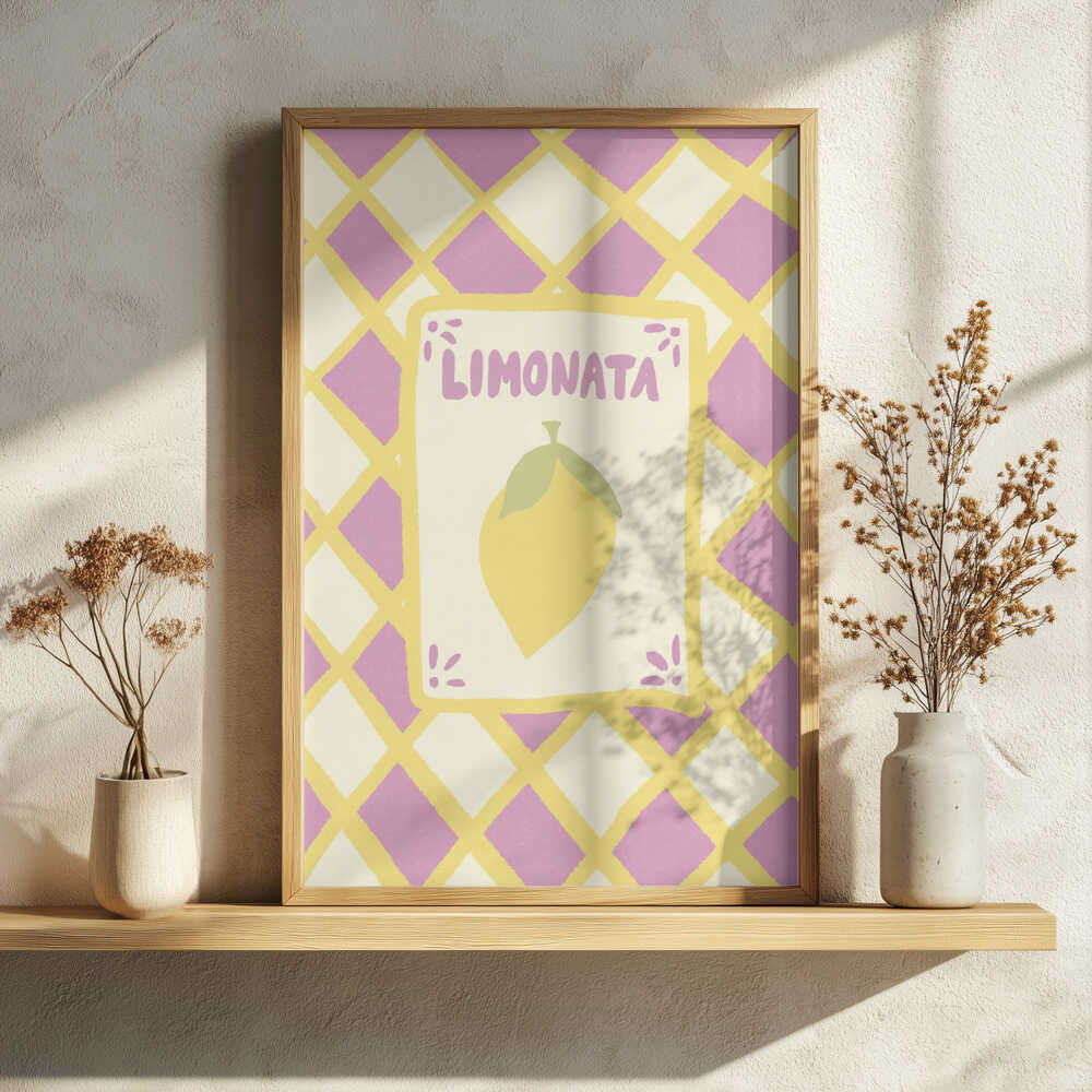 Limonata Lemon Delight Art Print UK — Animal Vibrant Wall Art — Kitchen — Wall It All Prints