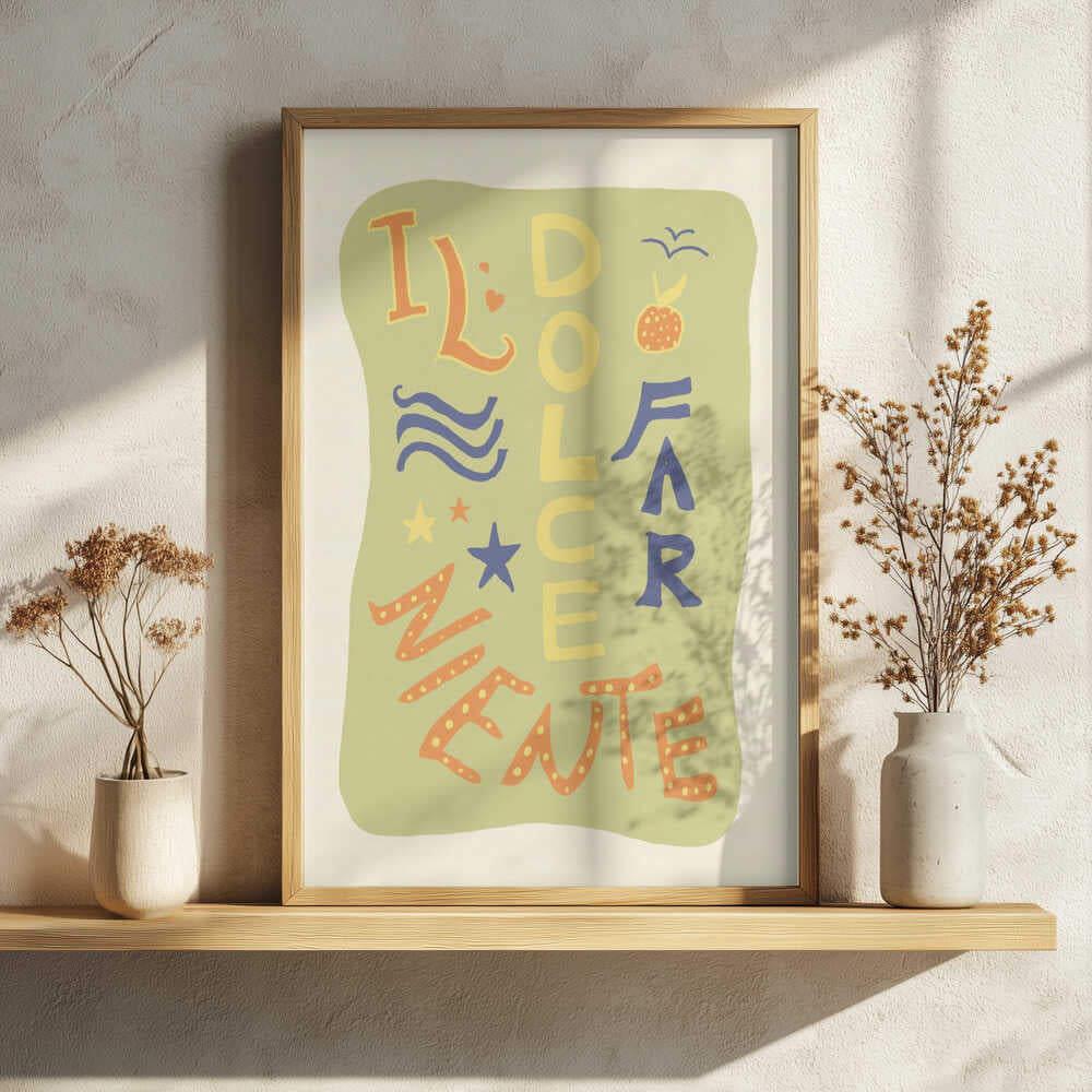 Il Dolce Far Niente Art Print UK — Abstract Vibrant Wall Art — Kitchen — Wall It All Prints