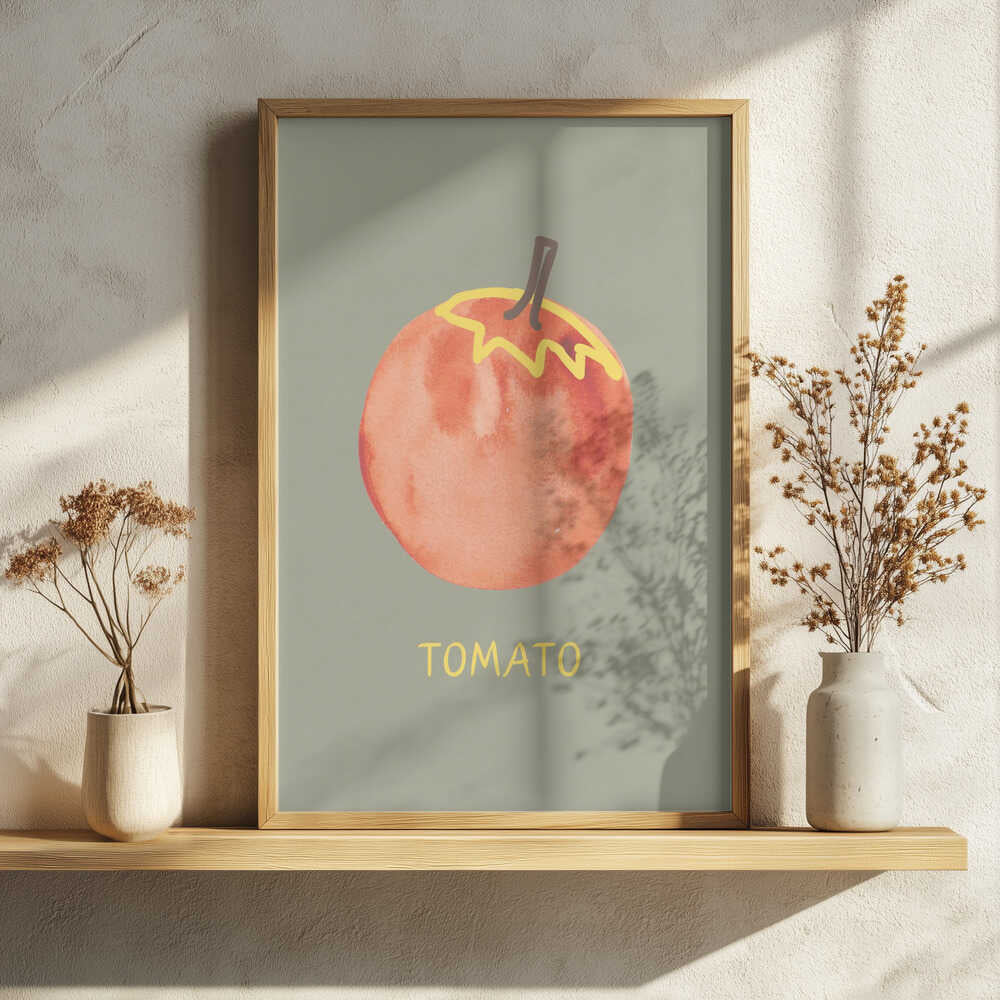 Fresh Watercolor Tomato Art Print UK — Food Vibrant Wall Art — Kitchen — Wall It All Prints